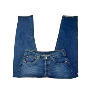 Levis 501 Jeans Mens Regular Taper Fit Medium Wash Denim Button‎ Fly W31 L32